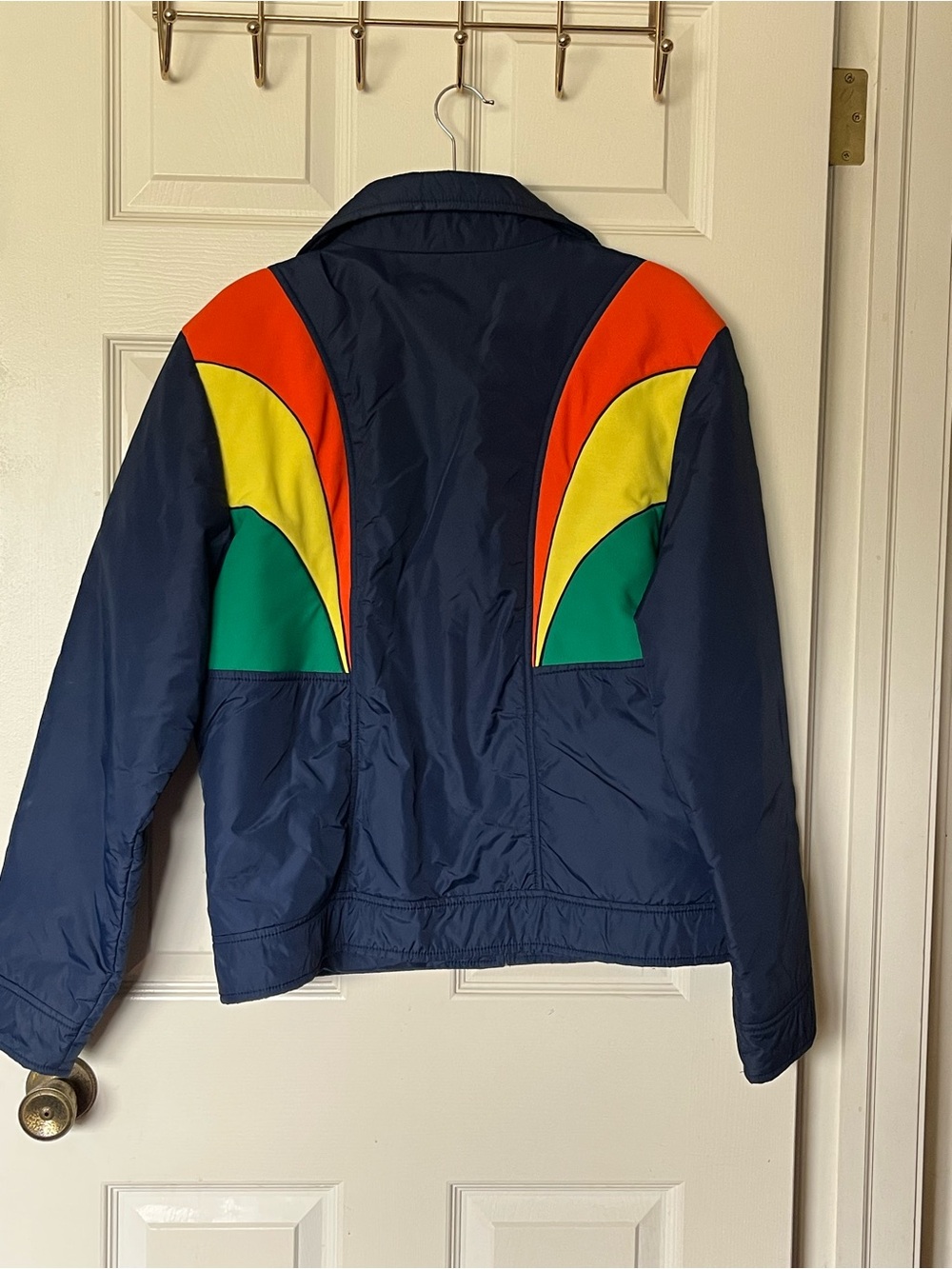 VTG 70’s Roffe Skiwear Geometric Unisex Colorblock Rainbow Ski Jacket